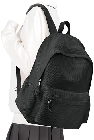suradar Mochila Escolar Adolescente Universitarias Portatil Compartimentos Mochilas Colegio Ligera Mochila Instituto Casual Backpack para Escolar Viaje Trabajo Negro