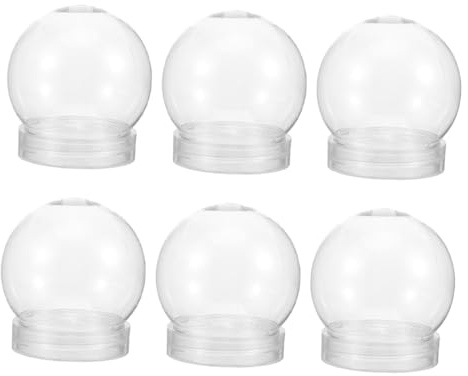 6pcs Plastic Water Globe Bottles 150ml PET DIY Craft Set