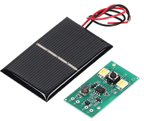 2 Sets 1, 2 V Solar-Zweifarben-LED-Leuchten-Steuerplatinen-Set mit Solar-Leiterplatte, LED-Lichtplatine, Batteriesteckplatz