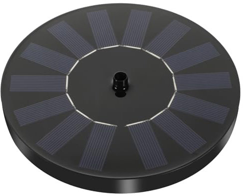 POPETPOP Solarbrunnen Solarbrunnenpumpe Für Garten Und Pool 1,4w Solarpanel Wassersparend Mit Mehreren Fontänenaufsätzen Wassermangelschutz Für Terrasse Vogelbad Teich
