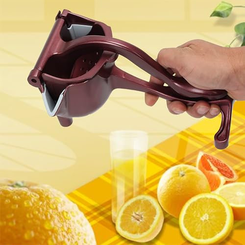Fruit Juice Handheld Press Squeezer, Bar Juicer, With Seed Filter, Heavy Duty Aluminum Alloy Hand Manual Extractor for Single Citrus Orange Pomegranates Apple Fruit Lemon, Removable, Easy To Clean
