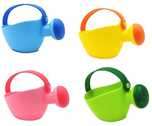 Lot De 4 Min-i Arrosoirs Amusants en Plastique pour en-fants, pour Piscine, Plage, Jardin Et Bain (Couleur Aléatoire)