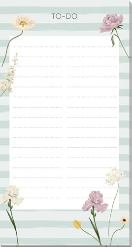 Korsch Verlag To-do Block midi Bloom Block liniert, Zettel zum Abreißen - vegan - 9 cm x 17 cm - 50 Blätter - SchreibLiebe