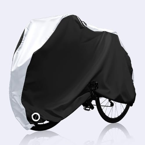 LNZKX Copribici da Esterno per Cube Ams, Resistente a Pioggia Sole Vento Multiple Taglie Copribici per Mountain Bike,BlackSilver-L(190 * 65 * 100cm)