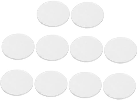 minkissy 10pcs Round Acrylic Display Bases for Miniature Collectibles Gaming Models and Cake Decorations Sturdy Transparent Holders for Micro Landscapes and Dioramas