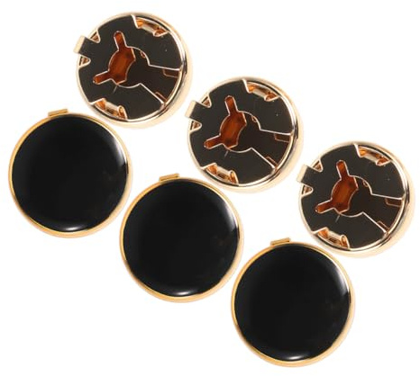 UPKOCH Gemelos de Aleación de Zinc para Traje Formal Hombre, 3 Pares Cubiertas de Botones Tapa, Accesorios para Camisas Formales en Bodas y Reuniones de Negocios