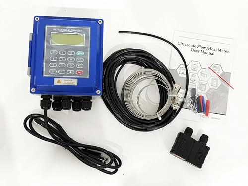 HFBTE High Temperature Ultrasonic Flow Meter Fixed Ultrasonic Liquid Flowmeter With TS-2-HT Small High Temp Transducer For Pipe Diameter DN25~100mm Liquid Temperature Range -30~160℃