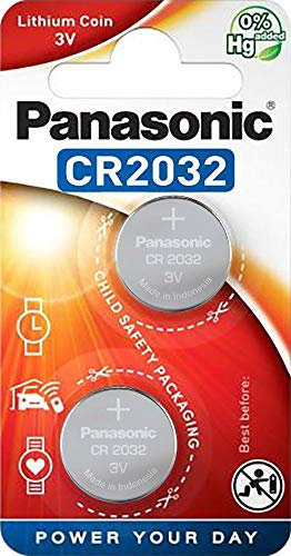 CR2032 Battery (2 pack) - Panasonic, Lithium Coin Cell, 3V
