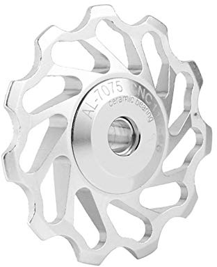 2 St¨¹ck Schaltwerk Riemenscheibe und F¨¹hrungsrolle f¨¹r Fahrrad Mountainbike und Rennrad 11T Silber