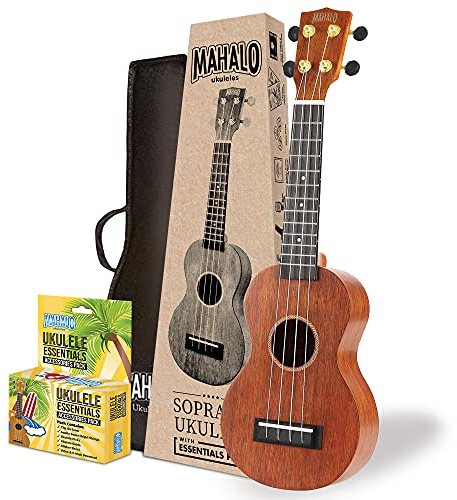 Essentials Uke Pack: Java Sop Uke - Trans Brown-UKULELE