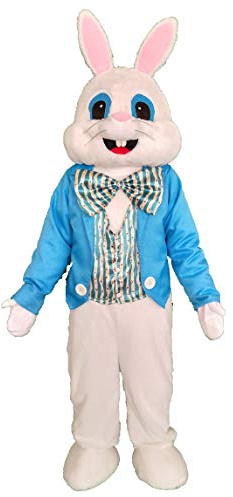 NQBRNG Rolig påskhare insekter kaniner maskot kostym vuxen halloween kostym, blå, en storlek
