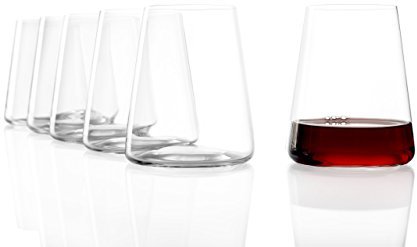 Stölzle Lausitz Copas de Vino Tinto Power Set de 6, 520ml - Modernas Sin Pie para Máxima Liberación de Aroma - Cristal Planas para Vino - Aptas para Lavavajillas y Resistentes
