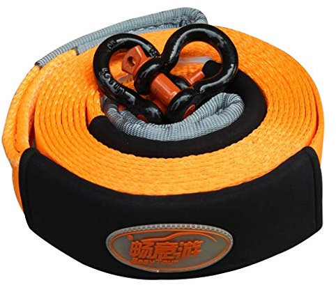 PKW PLUS Auto Tow Gürtel, 5m / 8t Tow Strap, Heavy Duty Abschleppseil 4x4, mit 2 Sicherheitshaken, for Automobile/Agrar Fahrzeug/SUV