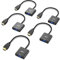 BENFEI - Câble HDMI vers VGA, plaqué Or, Lot de 5, mâle-Femelle pour Ordinateur, Ordinateur Portable, PC, Moniteur, projecteur, HDTV, Chromebook, Raspberry Pi, Roku, Xbox et Plus, Noir