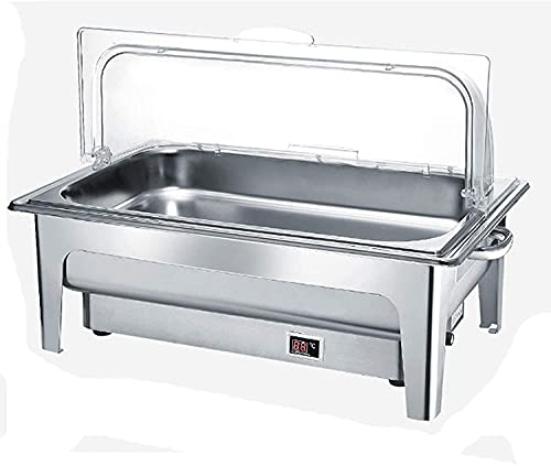 JINCAN. Piatto elettrico per feste per feste, scaldini per feste e buffet, server a buffet roll-top e riscaldamento per banchetti matrimoni e partito, 9L (Taglia : A)