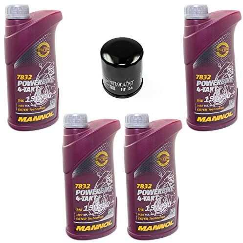Motoröl Set 15W50 4 Liter + Ölfilter HF156 für KT M