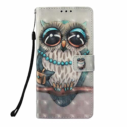 Ledertasche für Motorola Edge 40 Neo für Handyhülle Motorola Edge 40 Neo Hülle Case PU Leder Tasche Flipcase Cover Silikon Schutzhülle Handytasche Ständer Klapphülle Schale Bumper Magnet Eule