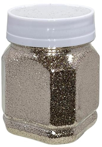 Schimmernder Glitzerpuder Glitzer-Pulver zum Basteln und Verzieren von Karten, hohe Reflexion, bunter Glitter für Kunsthandwerk Wandgestaltung Dekorationen (champagner, 115g)