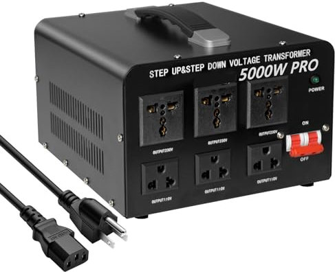 5000W Transformer Voltage Converter 110V to 220V Power Step-Up Transformer Easy to Carry and Safe to Use