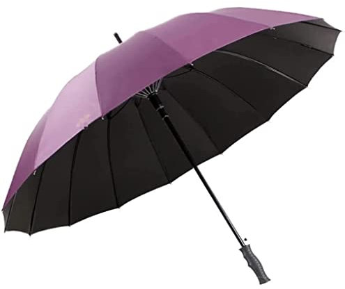 Regenschirm Sturmfest Tragbarer Golfschirm Schirme Windschutz Leichter Stick Regenschirm Extra Großer Faltbarer Automatischer Offener Baldachin Entlüftete Regenschirm Umbrella Schirm ( Color : Purple