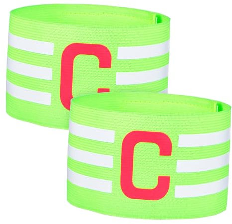 FOYTOKI 2stücke Kapitänsbinde Für Fußball Elastisches Armband Mit Sichtbarer Teamführerband Für Mannschaftsspiele
