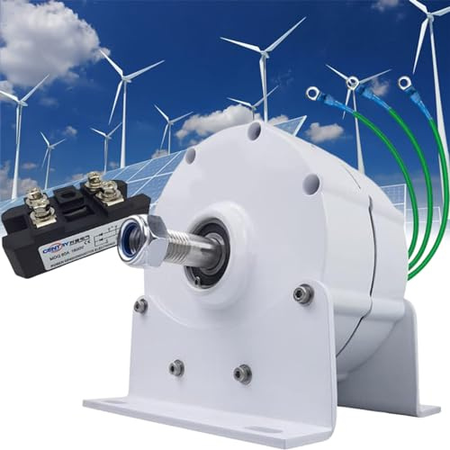 Fablestoryem 12000W 3-Phasen-Permanent-Lichtmaschine, 12V/24V/48V/120V/220V Permanentmagnet-Elektromotor-Generator DIY AC-Lichtmaschine Permanentmagnet-Motor mit Gleichrichter,24V