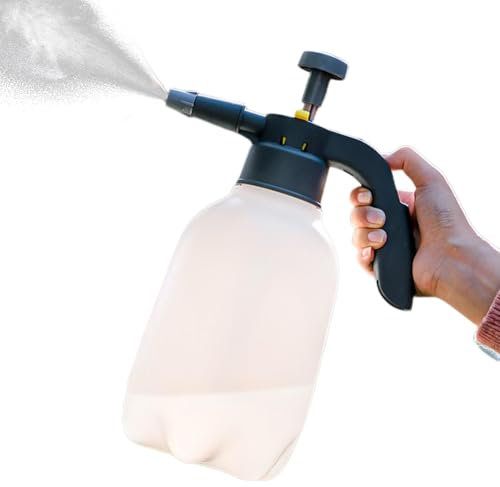 Regadera manual a presión, botella pulverizadora de agua a presión, botella de spray ajustable de gran capacidad | Pulverizador portátil de jardín de 2 litros, regadera de bomba para casa y jardín