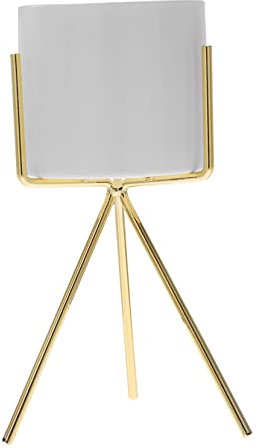SEWACC Pen Holder Makeup Brush Organizer Stilvoller Stifthalter Mit Dreiecksständer Für Schreibtisch Robustem Für Kosmetik Und Bürobedarf Goldene Große Ausführung