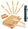 FZYCOM Kit Sushi Completo, Kit de Bambú para Enrollar Sushi 10 Piezas, 1 Pieza Sushi Bazooka, 2 Piezas Esterillas de Sushi, 2 Piezas Cucharadas de Sushi en 5 Pares de Palillos