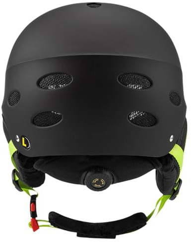 Perfeclan Casco de esquí Casco Deportivo Casco portátil Resistente a Impactos Ligero Casco para montaña Carretera Patineta Escalada en Roca Mujeres Hombres, Negro