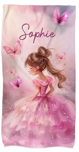 Striefchen® Handtuch in DREI Größen mit entzückendem Prinzessin Motiv, personalisiert (Größe XL)