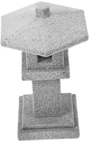 BAZEITFLOW Pagoda Pietra Per Giardino Decorazione Da Esterno Resistente e Leggera Pavilion Simulato Per Bonsai e Paesaggi Design Classico Per Decorazioni Da Giardino e Vasi Di Fiori