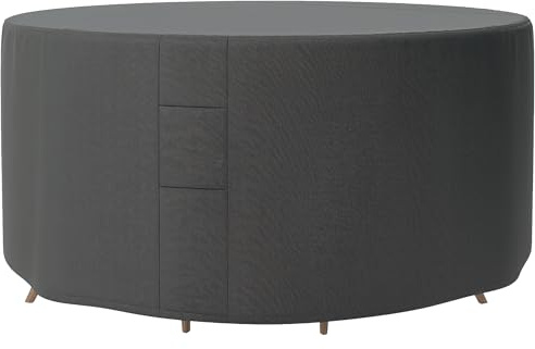 Outsunny Garden Patio Large Furniture Set Round Cover 600D Oxford Waterproof, Ф193 x 80H cm, Black