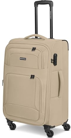 SMARTBOX valigia media morbida 67 cm trolley da stiva espandibile 4 ruote con lucchetto leggera 3,1 kg Edition 04