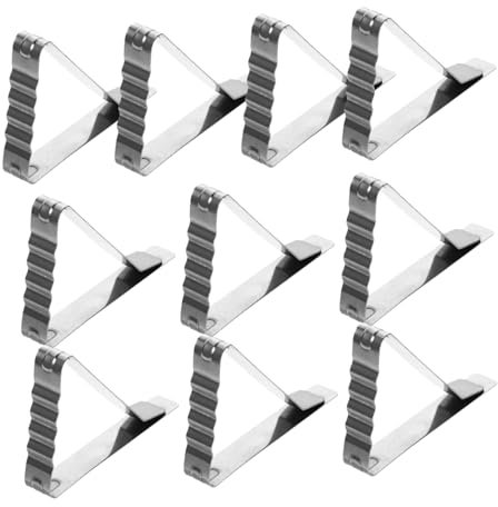 LAPYAPPE 10piezas Pinzas para Mantel De Acero Inoxidable Pinzas De Mantel para Exterior Interior para Mesa De Picnic y Jardín