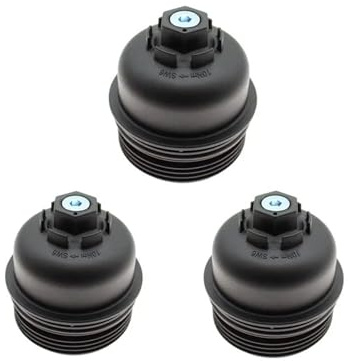 KMLONG Cubierta de la tapa de la carcasa del filtro de aceite, compatible con Hyundai, compatible con KIA, 2012-2014 263152F001 263152F000 253202F100 26315-2F001 26315-2F000 25320-2F100 Tapa del filtr