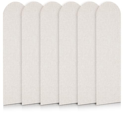 6 pièces de panneaux muraux 3D, rembourrage mural en mousse XPE de 5 mm anti-collision auto-adhésif pour tapisserie d’ameublement pour chambre, chambre d’enfant (blanc)