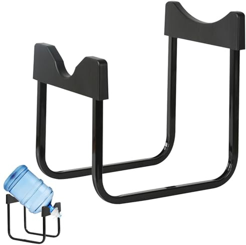 Doiyislem Support De Bouteille D'eau De 3 À 5 Gallons -Avec Bec Réutilisable, Porte-Eau Sans Fuite Avec Versement, Support En Métal, Distributeur D'eau Antidérapant, Pour Carafes Non Filetées De 55 Mm