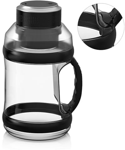 Zerodis 68 Oz Licuadora de Exprimidor Portátil para Batidos, Gran Capacidad con 6 Cuchillas, USB Recargable, Licuadora Personal Deportiva, Ideal para Viajar, Acampar, Gimnasio (BLACK)