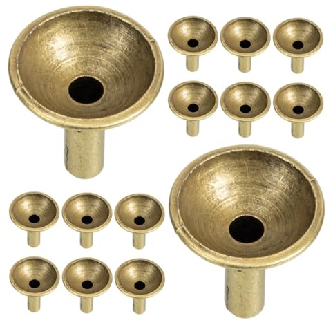 WEKADRIN 24 Piezas Soporte de Metal para Quemador de Incienso de Reflujo Diseño Pequeño Forma de Embudo para Conos de Incienso Cascada Base Fácil de Limpiar para Meditación y Ceremonia de