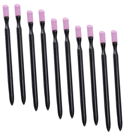 ULTECHNOVO 10 Stück Teiliges Nagelpflege sticks aus Quarz Doppelseitige Nagelfeile und Nagelhautentferner Vielseitig für Maniküre und Pediküre für Nagelvorbereitung und Feilen bei Gelnägeln