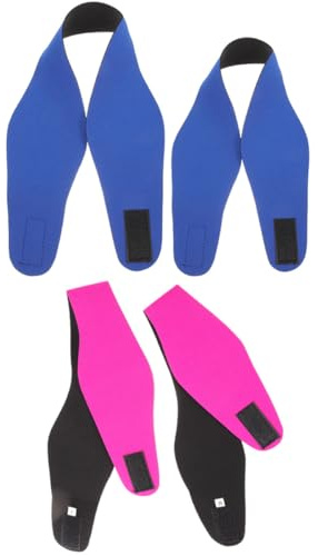 Ciieeo Fascia per Nuoto e Fissaggio Chioma Protezione Orecchie in Neoprene 4 Pezzi per Adulti e Adolescenti per Yoga e Sport Acquatici
