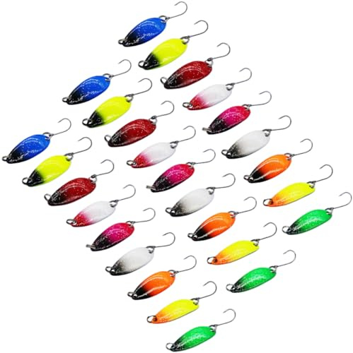 Cuchara de Pesca para Trucha, Señuelos Pesca con Anzuelo Simple, Cucharillas de Pesca para Trucha, Lucio y Perca – 3g / 3cm