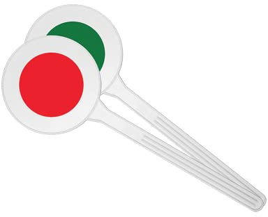 4PZ PALETTA SEGNALETICA POLISTIRENE ROSSO/VERDE CM 15X46