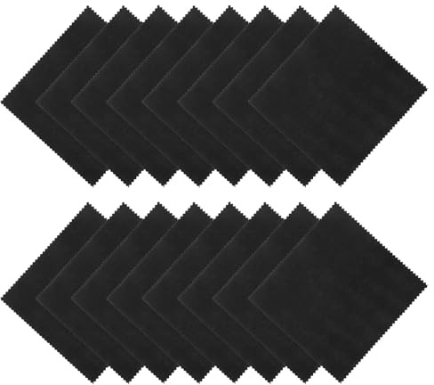 IMUSINICE Paños de Limpieza de Microfibra para Gafas 15x15 Cm 50 Unidades Color Negro, Paño para Limpiar Lentes Delicados y Pantallas Electrónicas, Toallitas para Gafas Uso