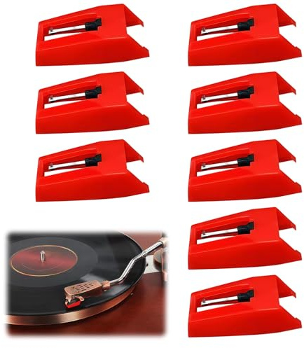 Record Player Needle Replacement,Diamond Stylus,Clear Stereo Sound,8 Pack