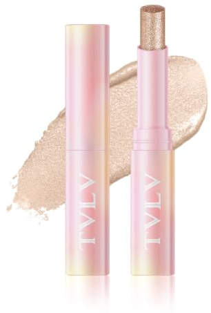 Eyeshadow Stick Jelly Glitzer Lidschatten Stift Schimmer Highlighter Stick Cremige Textur Für Augen Innenwinkel Gesicht Körper Lippen Make up 6 Farben 02# Champagner