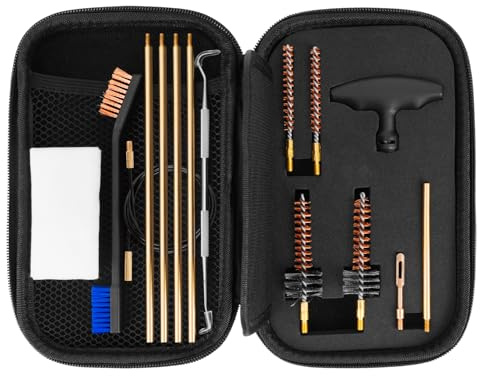 Pro .223/5.56 Cleaning Kit with Bore Chamber Brushes Cleaning Pick Kit, Brass Cleaning Rod in Zippered Organizer Compact Case BOOSTEADY