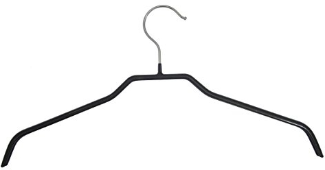 Hagspiel Kleiderbügel aus Metall, 100 St. Metallkleiderbügel, Drahtbügel, schwarz beschichtet, ca. 41 cm lang, 12 mm stark