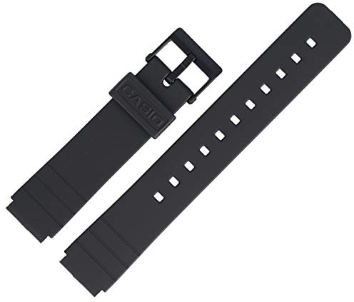 Casio Uhrenarmband 16mm Kunststoff Schwarz - MQ-104